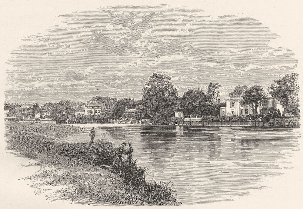 LONDON. Halliford 1901 old antique vintage print picture